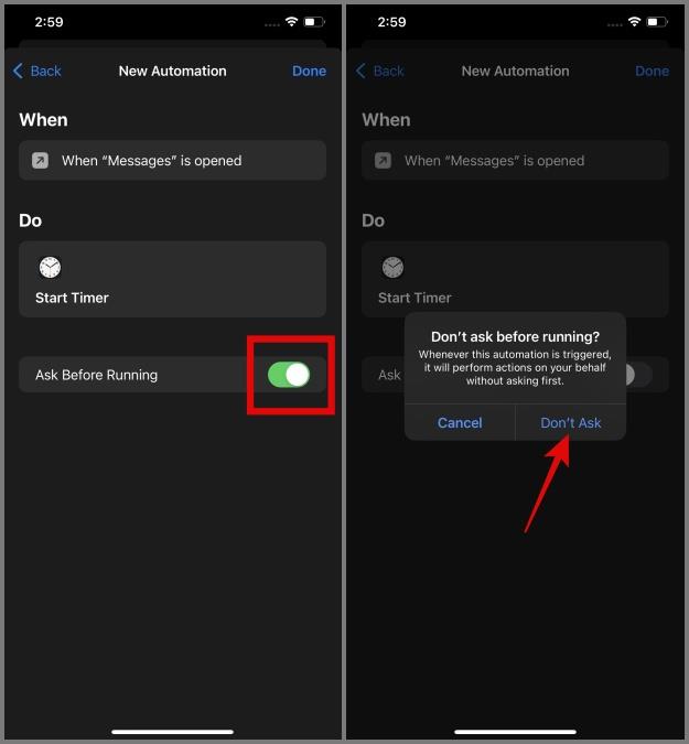 オートメーションを使用してiPhoneでメッセージをロックする方法