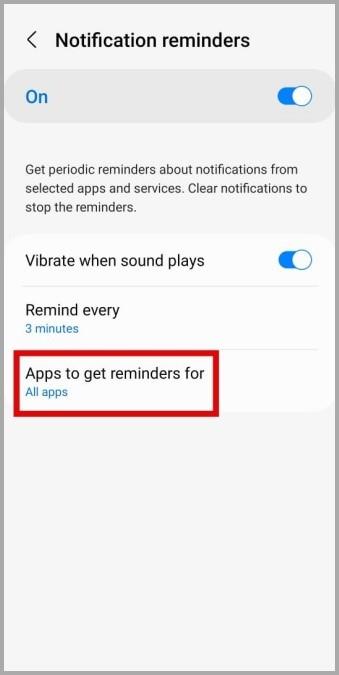 Samsung Galaxy Phone で通知リマインダーを有効にして使用する方法