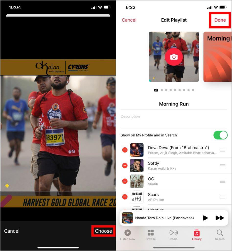 Apple Musicでプレイリストのカバーを変更する方法