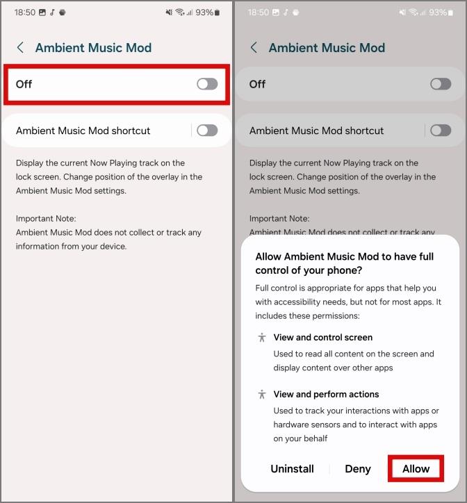 Samsung Galaxy スマートフォンで Now Playing を使用する方法