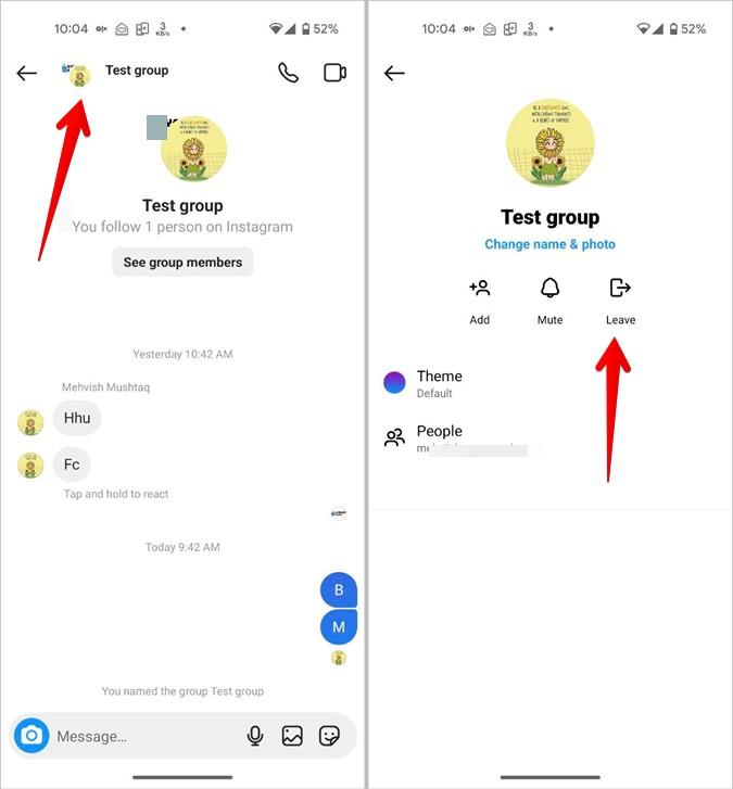 Instagram グループチャットから誰かを退出、削除、または削除する方法