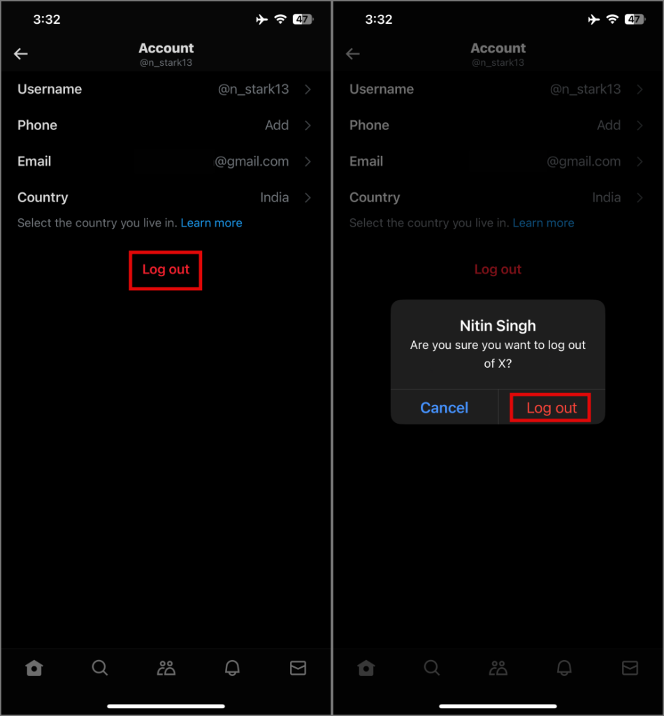iPhone、Android、PCでX（Twitter）からログアウトする方法
