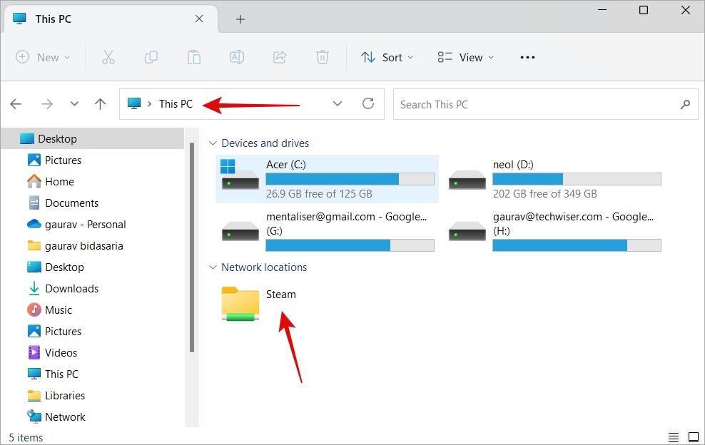 Windows 10/11でこのPCにカスタムフォルダーを追加する方法