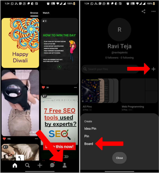 デスクトップとモバイルで Pinterest ボードを非公開にする方法