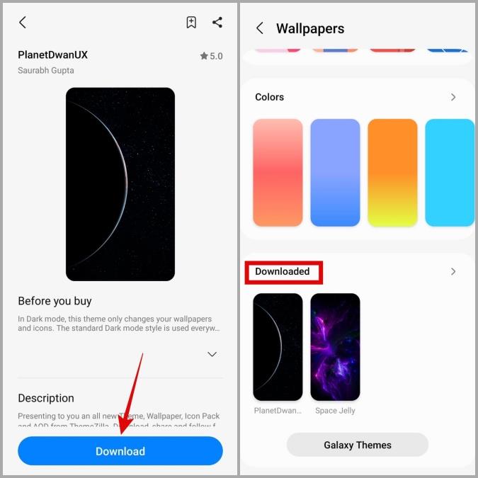 Samsung Galaxy 携帯電話の壁紙を自動的に変更する方法
