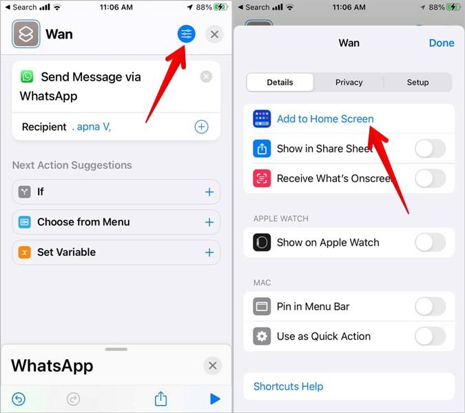 AndroidとiPhoneのホーム画面にWhatsAppチャットアイコンを追加する方法