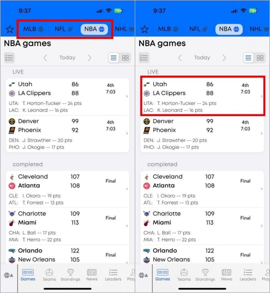 Android または iPhone にライブ スポーツ スコアを固定する方法