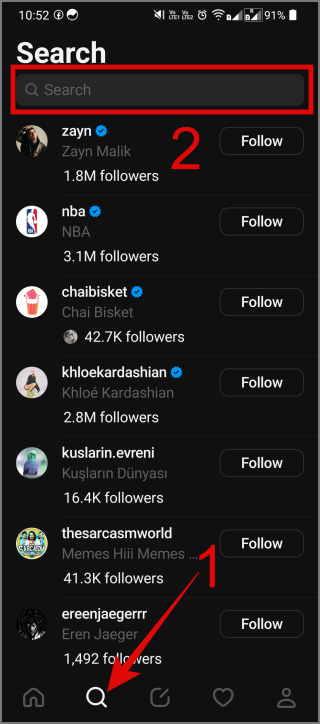 スレッド上で誰かをフォローまたはフォロー解除する方法