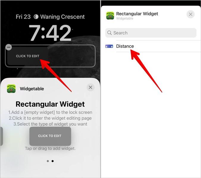 iPhoneに距離ウィジェットを追加する方法