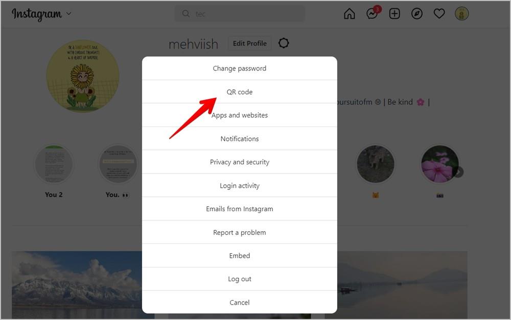Instagramプロフィール、リール、投稿用のQRコードを作成する方法