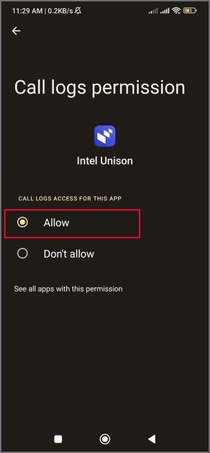 Windows 11 で携帯電話への接続時に Intel Unison がスタックする場合の 11 の修正