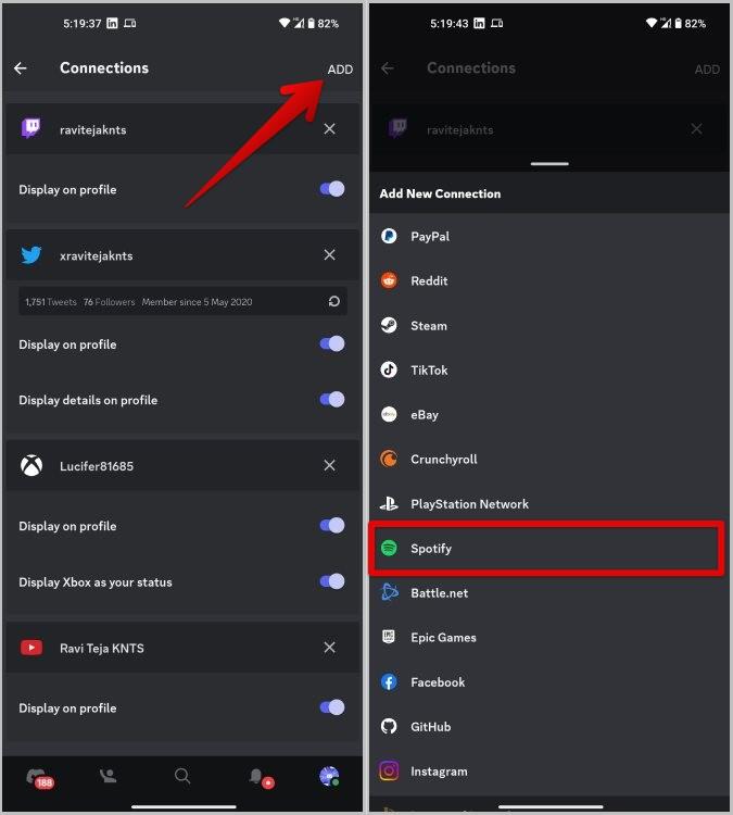 DiscordでSpotifyのステータスを表示する方法