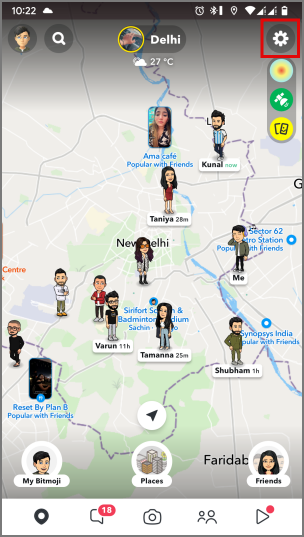 Snapchatでスナップマップを使用する方法