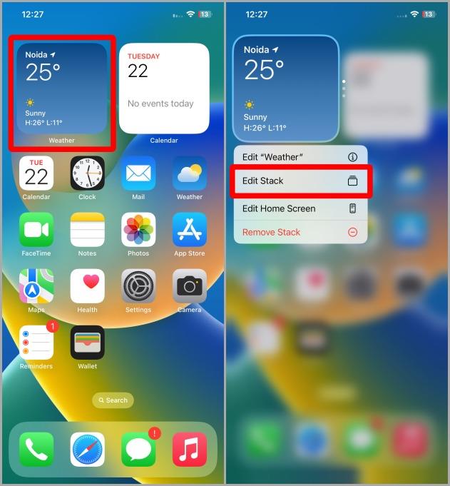 iPhone でウィジェット スタックを作成、編集、削除する方法