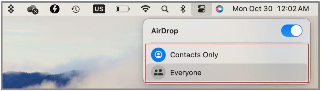 MacBookでAirDropを使用する方法