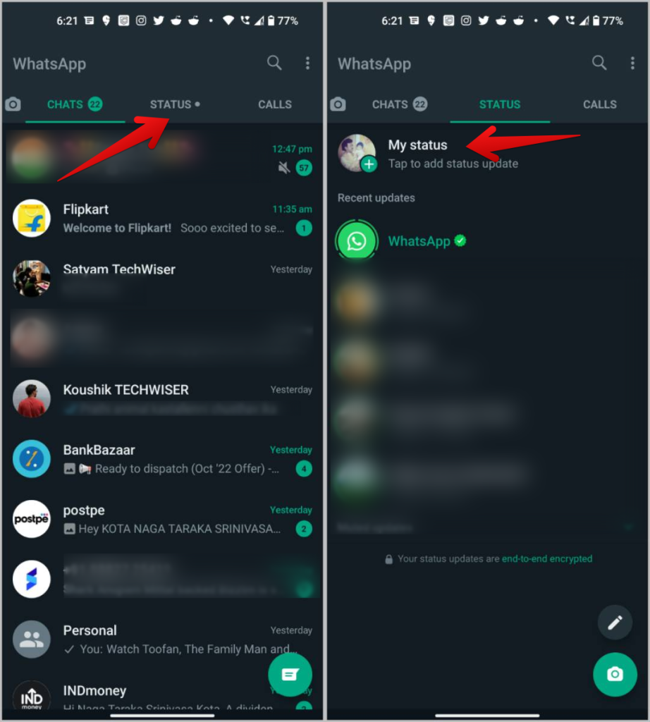 WhatsApp のチャット、グループ、ステータスで Instagram リールを共有する方法