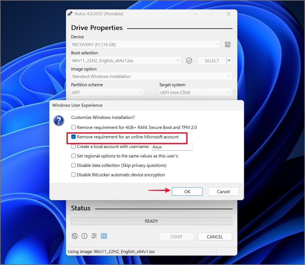 Windows 11のセットアップ中にMicrosoftアカウントをバイパスする方法