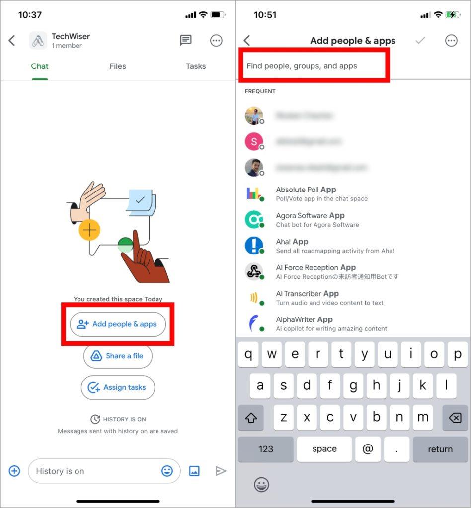 モバイルで Google Chat にスペースを作成する方法