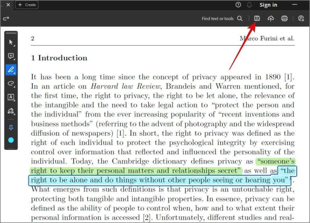 デスクトップまたはモバイルで PDF 内のテキストを強調表示する方法