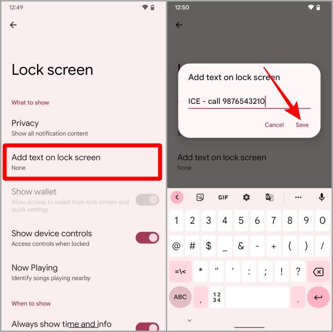 Androidのロック画面に緊急連絡先を追加してアクセスする方法