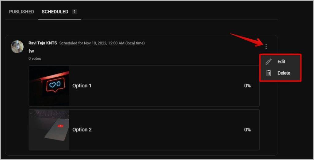 YouTube で画像を使用したコミュニティ投票を作成する方法