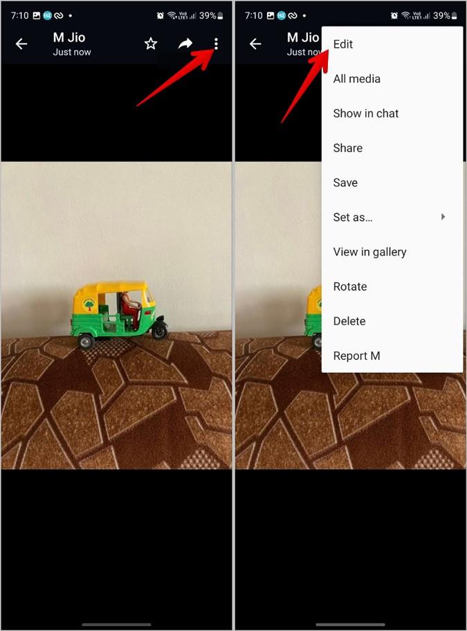 WhatsAppの写真に矢印または円を追加する方法