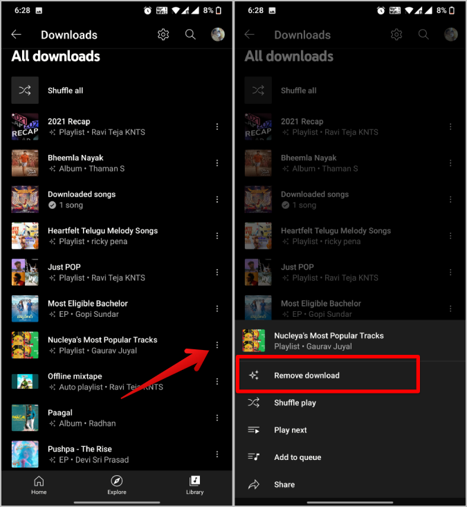 YouTube および YouTube Music でスマート ダウンロードを有効または無効にする方法