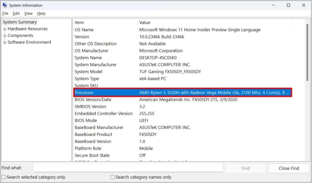 私が持っている Windows ラップトップのモデルと仕様は何ですか?