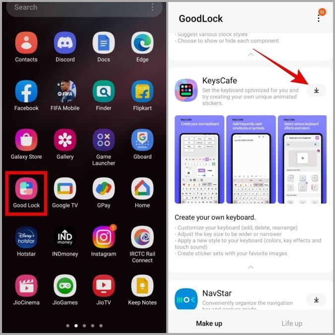 Good Lock モジュールを使用して Samsung キーボードのテーマを変更する方法