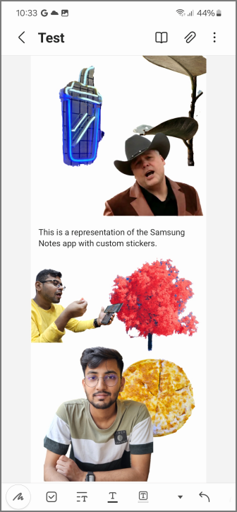 Samsung Galaxy 携帯電話の写真からカスタム ステッカーを作成する方法