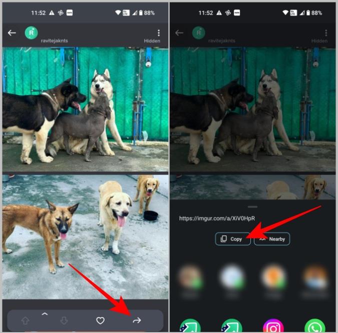 パソコンと携帯電話で Imgur リンクを取得する方法
