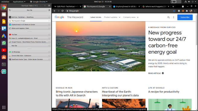 Chrome と Firefox で Edge の垂直タブ機能を入手する方法