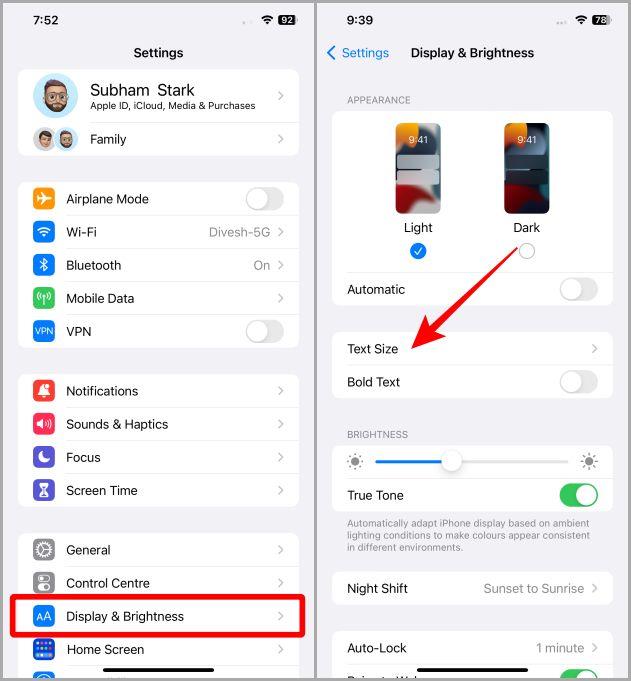 iPhoneでテキスト/フォントサイズを変更する最も簡単な方法