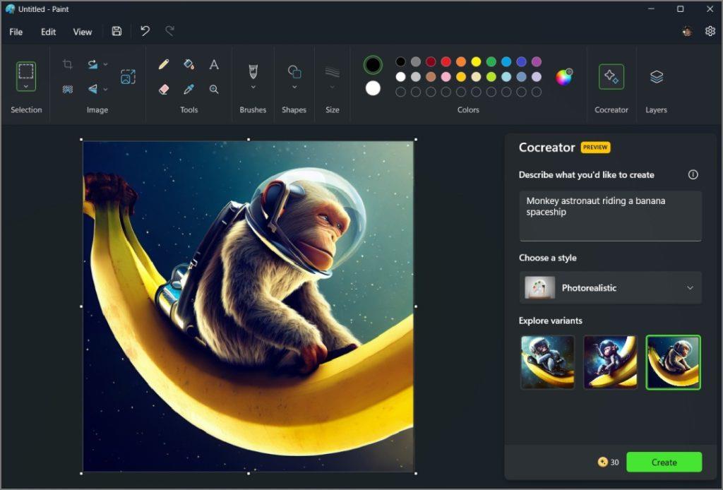 Windows 11 のペイントで AI 画像を作成する方法