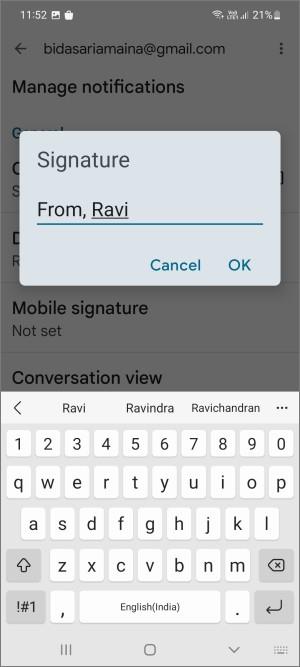 ウェブ、Android、iOS の Gmail に署名を追加する方法