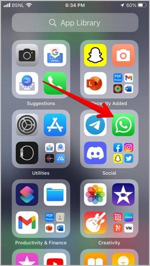 WhatsAppアプリのアイコンをホーム画面に置く方法
