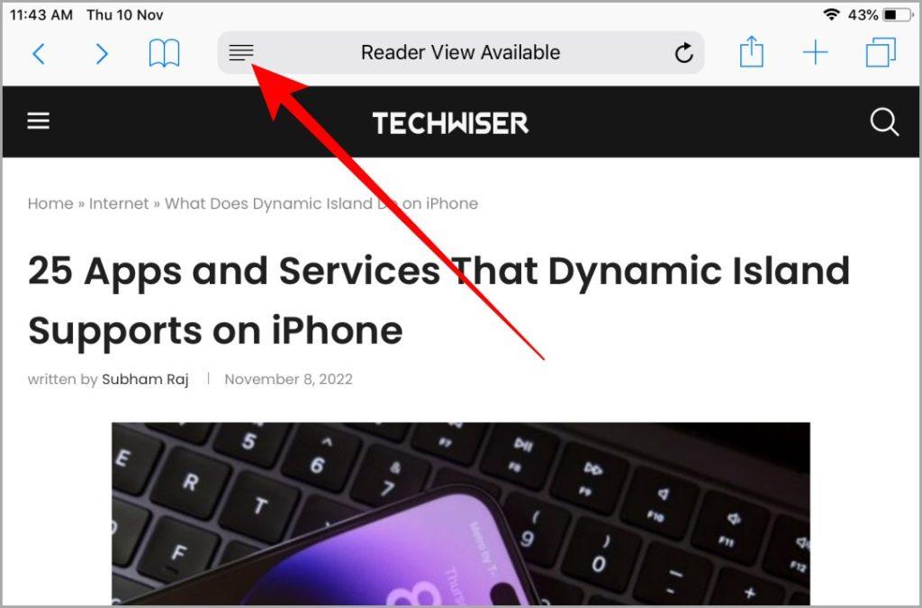 iPhone、iPad、Mac の Safari でリーダービュー (モード) を有効にする方法