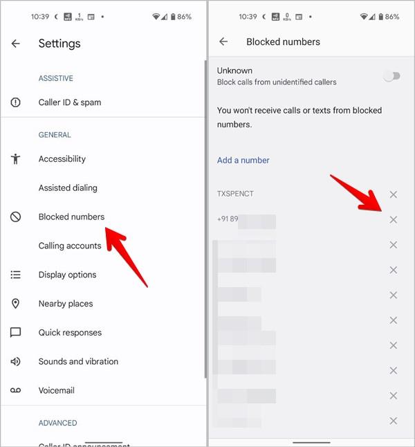 Android および iPhone で番号をブロックするとどうなるか
