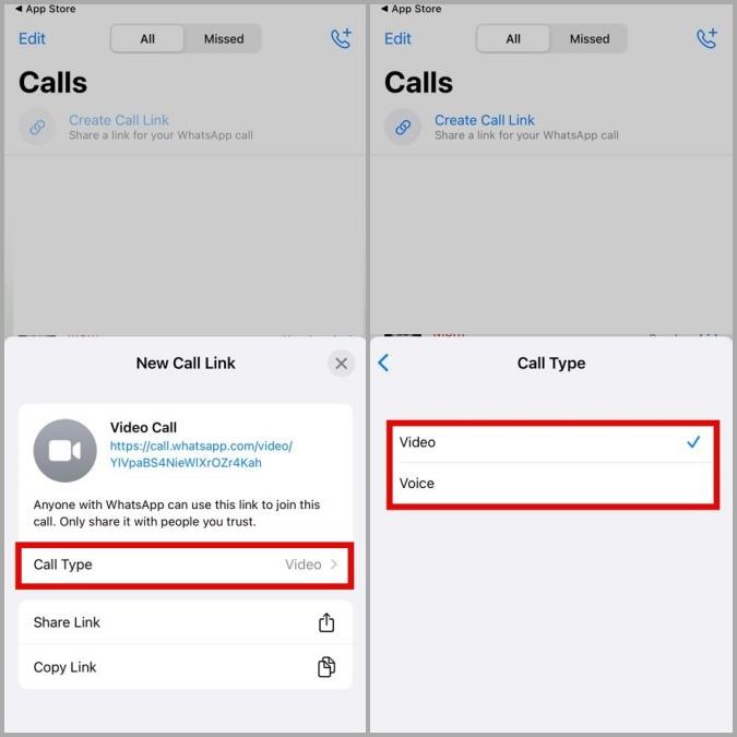WhatsApp で通話リンクを作成して共有する方法