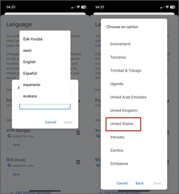 Googleアカウントの言語を変更する方法