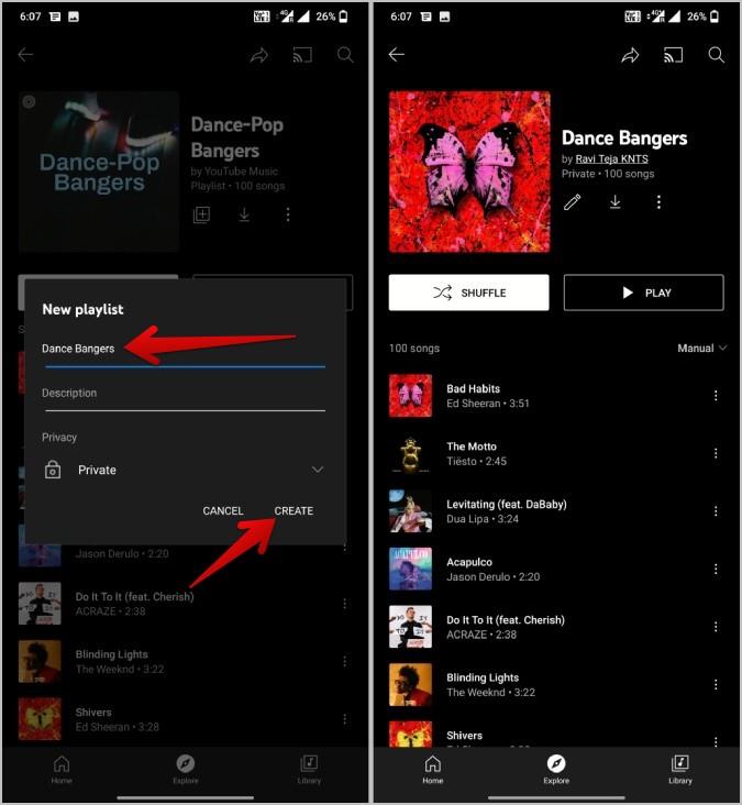 YouTube Music でプレイリストを作成して保存する 4 つの方法
