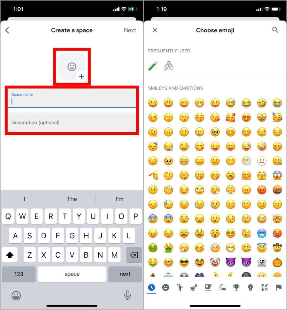 モバイルで Google Chat にスペースを作成する方法