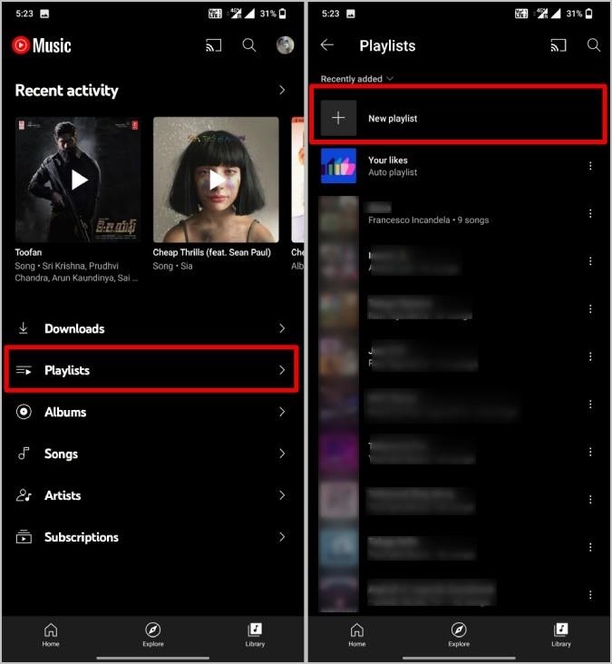 YouTube Music でプレイリストを作成して保存する 4 つの方法