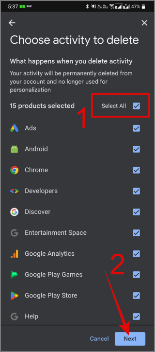 すべての Google アクティビティにアクセスして削除する方法