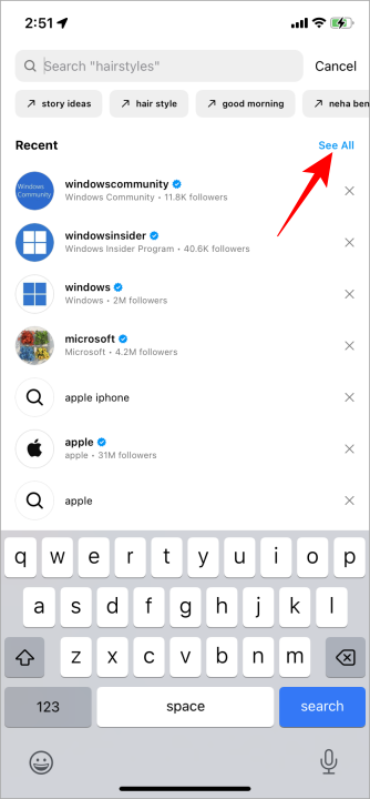 Instagramの検索履歴をクリアする5つの方法