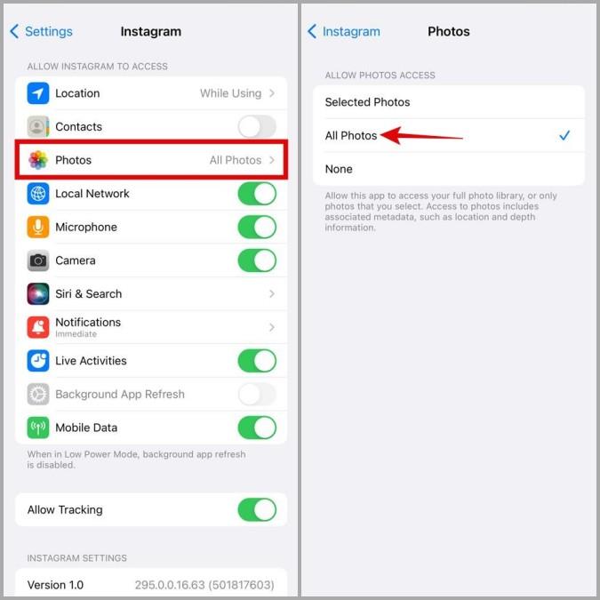 Instagramのストーリーがカメラロールに保存されない6つの修正