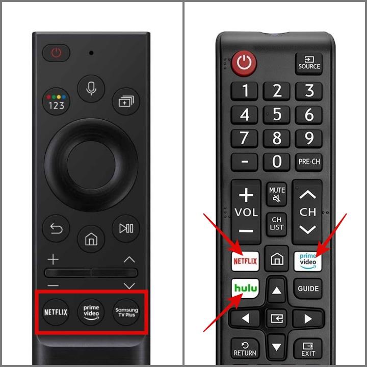 Samsung スマート TV リモコンのさまざまなボタンとは何ですか