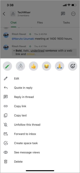モバイルで Google Chat にスペースを作成する方法