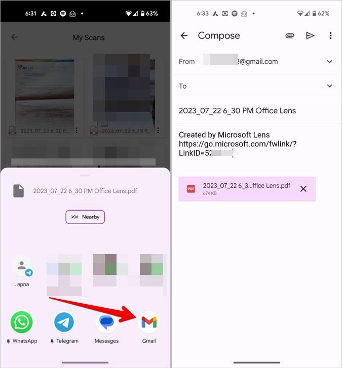 Android スマートフォンでドキュメントをスキャンして電子メールで送信する 2 つの方法