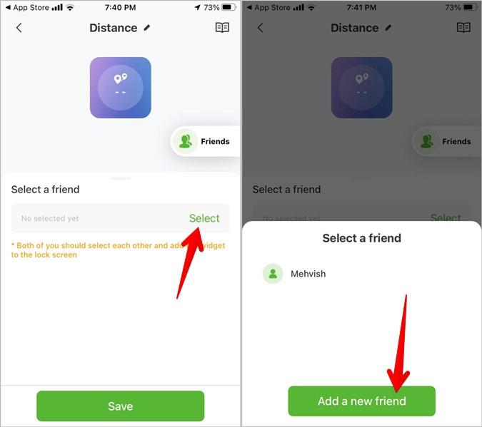 iPhoneに距離ウィジェットを追加する方法